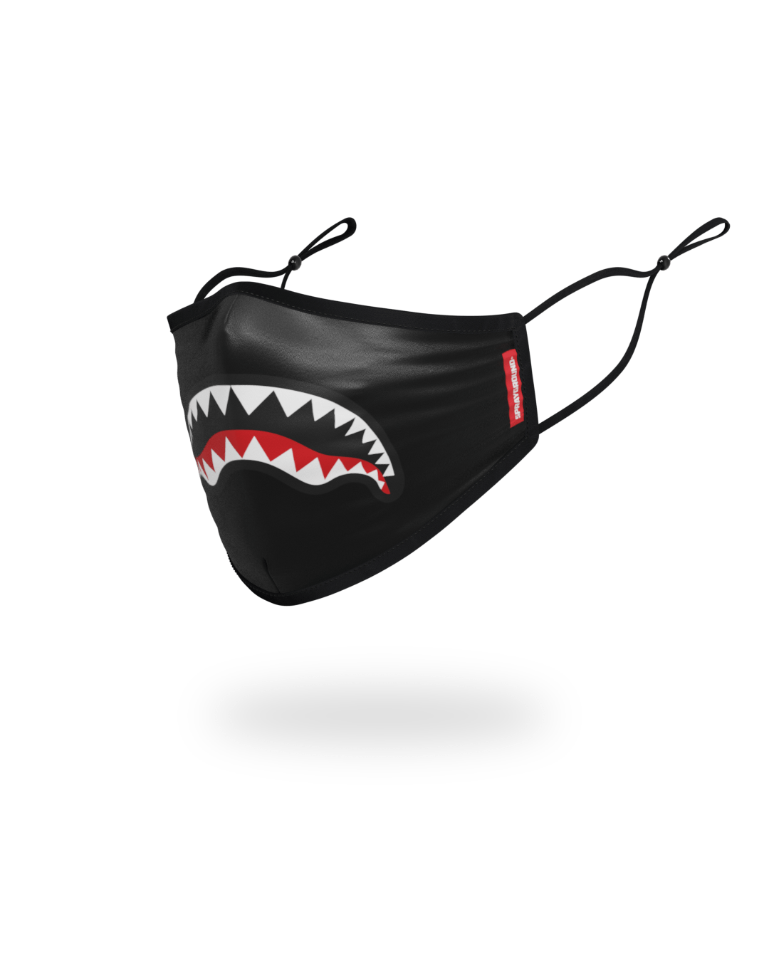 ADULT SHARK LOGO (BLACK) FORM-FITTING FACE MASK - Image 2