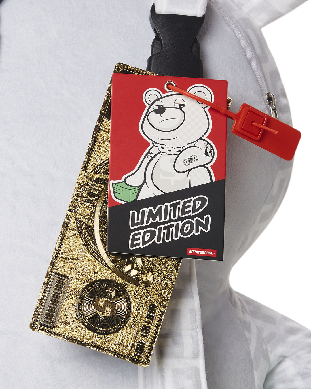 SPLIT THE CHECK (PEARL) MONEYBEAR TEDDYBEAR BACKPACK - Image 15