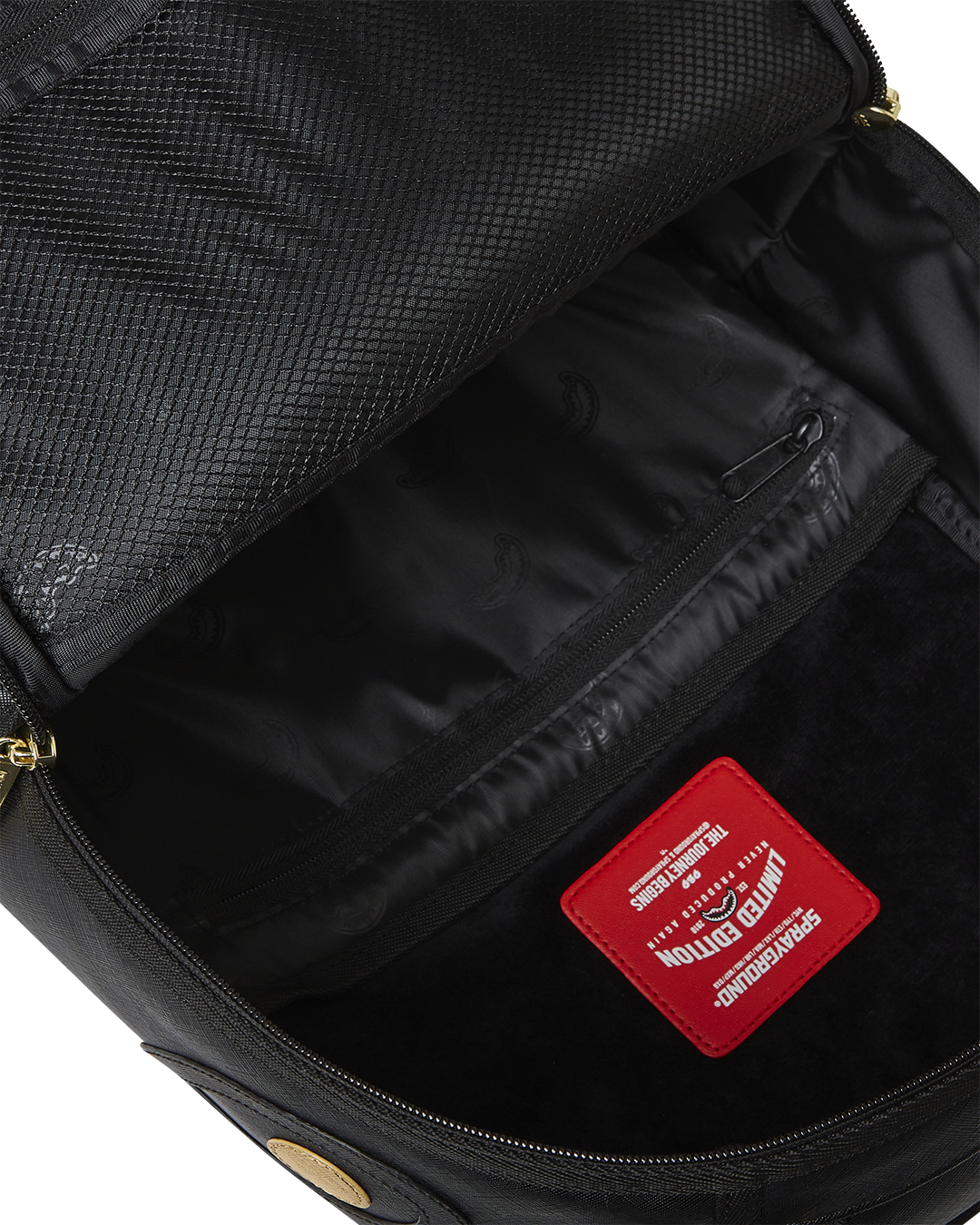 GOLD AND BLACK RACING STRIPES BACKPACK - Image 14